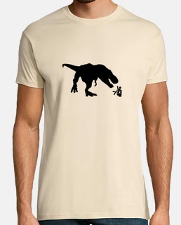 t-rex vs hombre en el inodoro