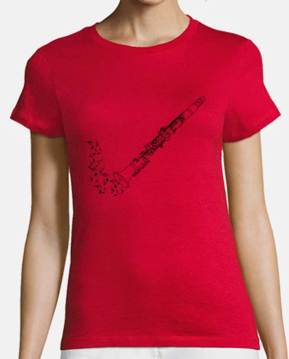 T-shirt t-shirt . logo rosa, clarinetto
