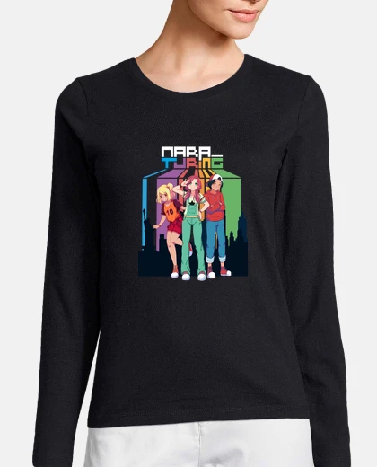 T-shirt t-shirt a manica lunga da donna di mara turing. il risveglio delle los hacker
