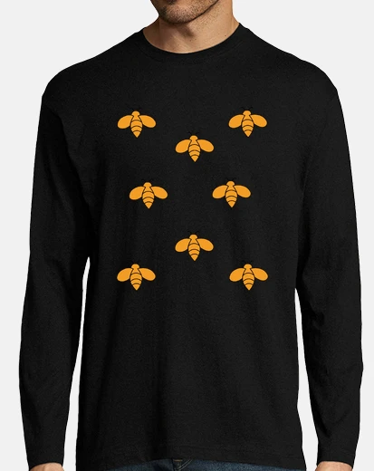 T-shirt t-shirt a manica lunga disegno api