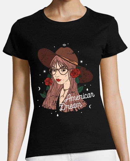 Tee-shirt T-SHIRT American dream woman rose bush