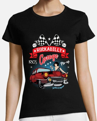 T shirt anni 50 rockabilly pinup auto vint. tostadora