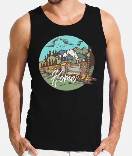 T-shirt t-shirt antica locomotiva treno vintage vintage ferrovia
