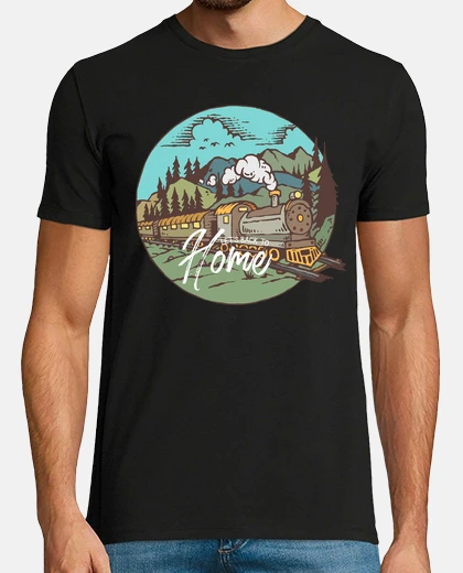 T-shirt t-shirt antica locomotiva treno vintage vintage ferrovia