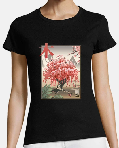 Tee-shirt t-shirt arbre de sakura