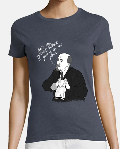 Tee-shirt t-shirt azulgris m - lénine and chat