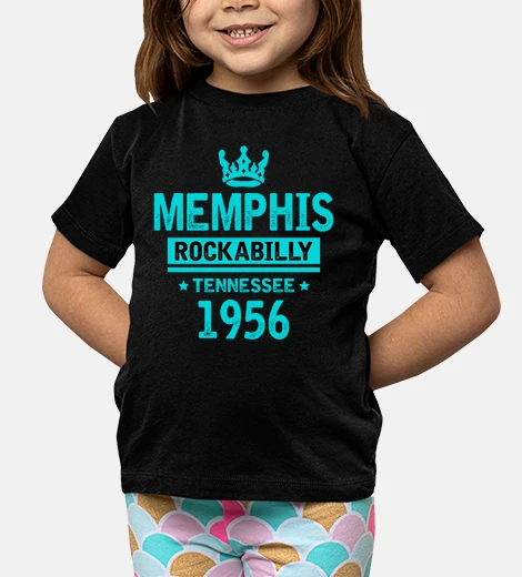 Abbigliamento t-shirt bambini 1956 rockabilly music memphis tennessee anni &#39;50 rock and roll