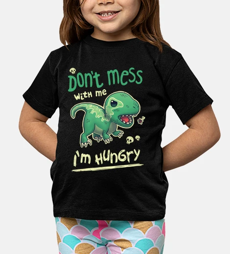 Abbigliamento t-shirt bambini hungry raptor velociraptor