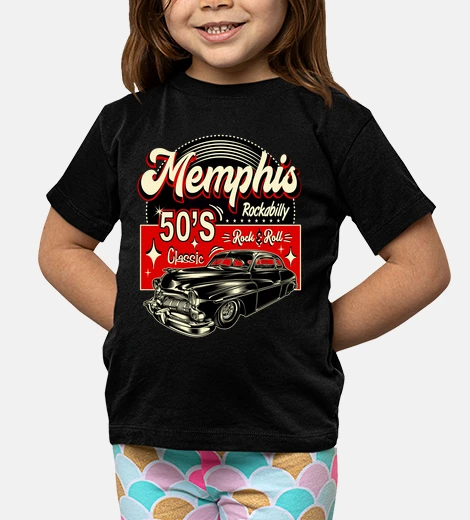 Abbigliamento t-shirt bambini rockabilly music memphis tennessee usa rock and roll vintage rockers