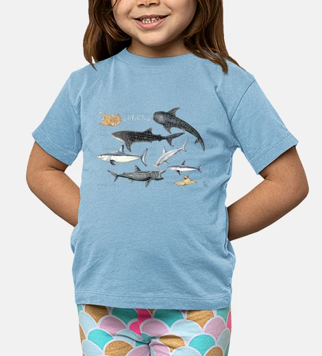 Abbigliamento t-shirt bambino di squali del mondo