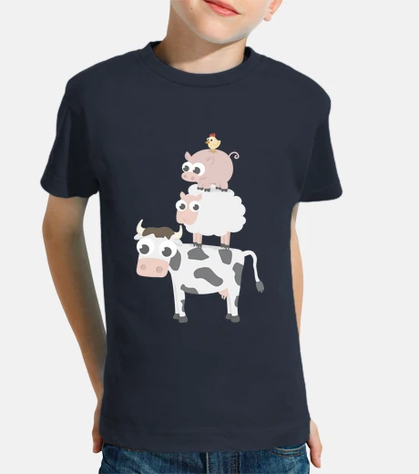 Abbigliamento t-shirt bambino fattoria vari colori