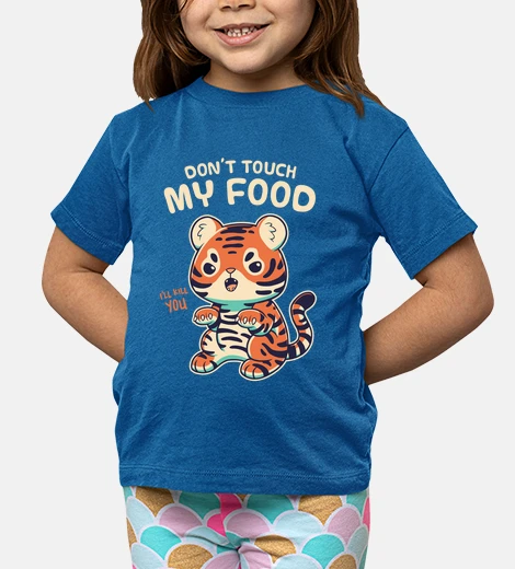 Abbigliamento t-shirt bambino my food kitty tiger