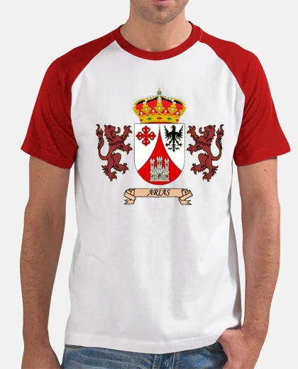 T-shirt t-shirt baseball scudo cognome arie