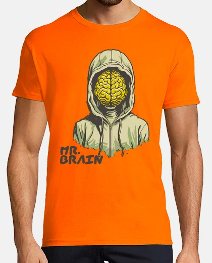 T-shirt t-shirt basic con stampa mr brain hoddie
