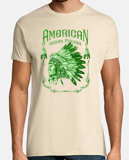 Tee-shirt t-shirt basique beige vert indien 001