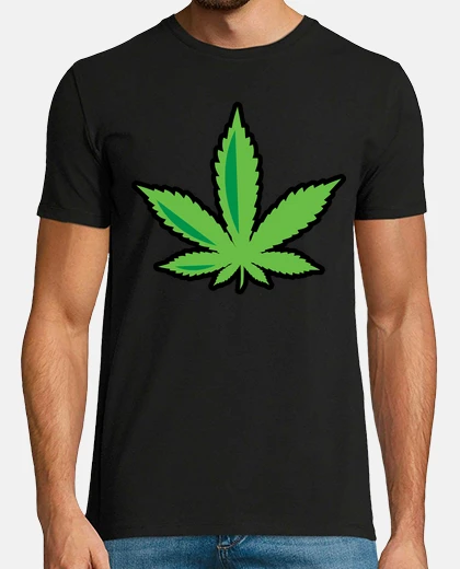 Tee-shirt t-shirt basique feuille de marijuana