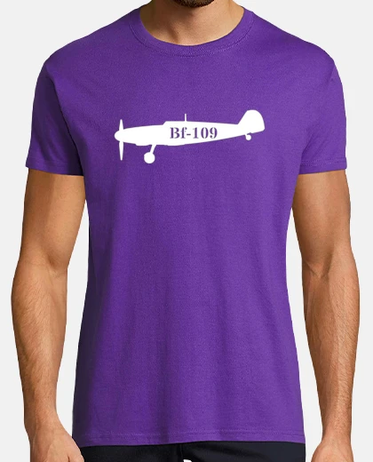 T-shirt t-shirt bf109 side a bordo bianco