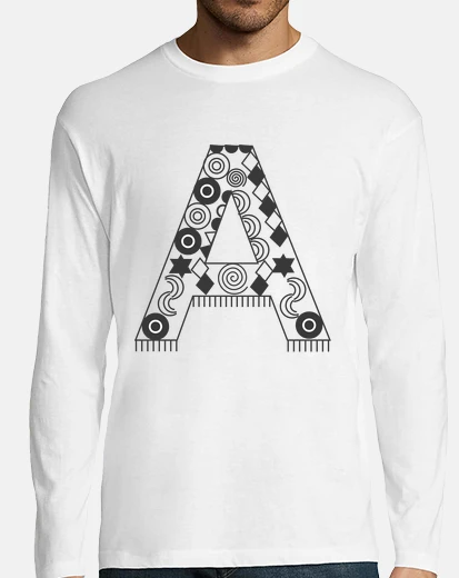 T-shirt t-shirt bianca con la lettera a