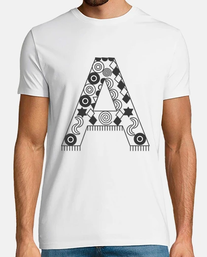 Tee-shirt t-shirt blanc avec la lettre a