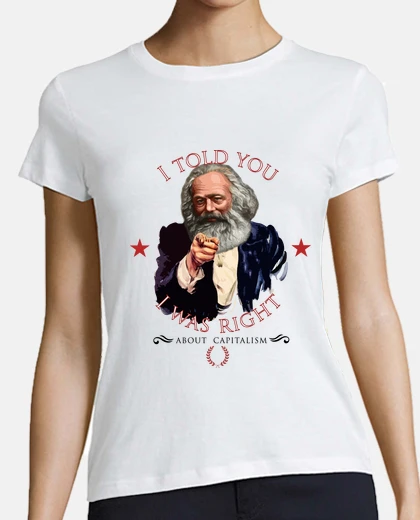 Tee-shirt t-shirt blanc m - karl marx je t'ai dit