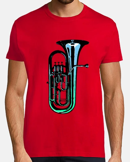 T-shirt t-shirt blu euphonium stile vintage