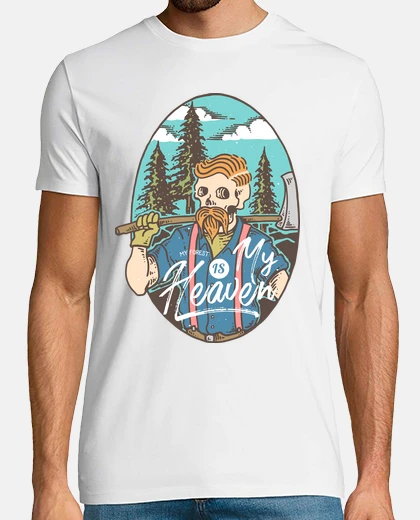 T-shirt t-shirt boscaiolo vintage duro lavoro