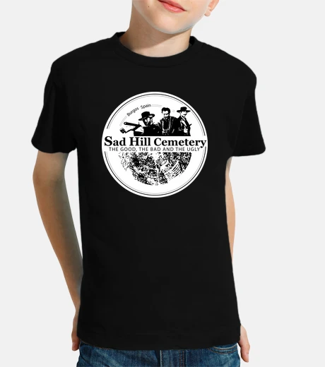 Children's t shirt boy short manga sad hill logo