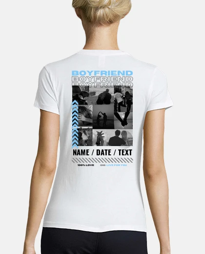 Tee-shirt t-shirt boyfriend avec photo personnalisable