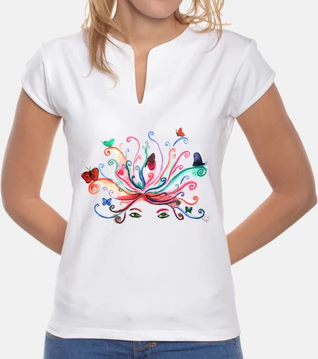 T-shirt t shirt butterflies on the head