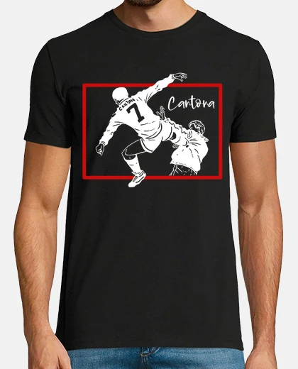 T-shirt t-shirt calcio cantona