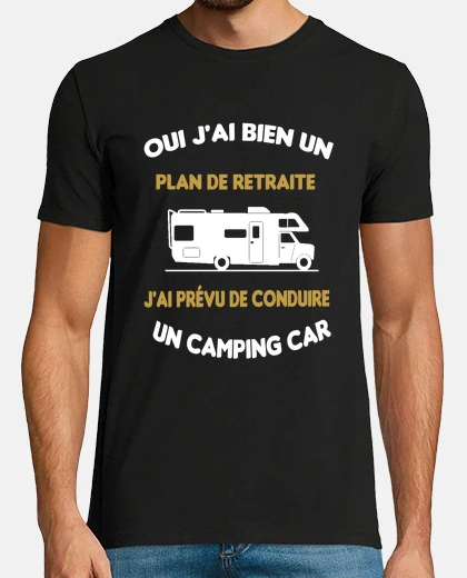T-shirt t-shirt camper umorismo pensionamento