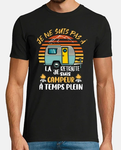 Tee-shirt T-shirt camping-car humour feu de camp