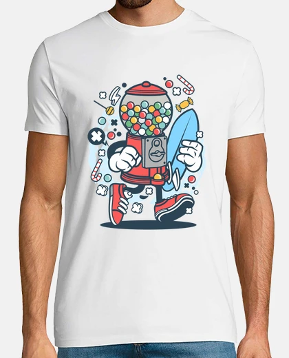 T-shirt t-shirt caramelle macchina giovanile