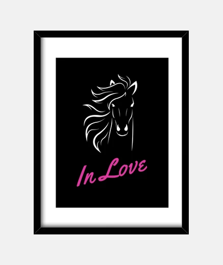 Quadro t-shirt cavallo amore 2 equitazione