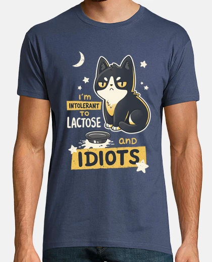 Tee-shirt t-shirt chat intolérant au lactose