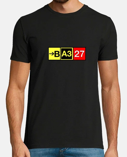 T-shirt t-shirt con battistrada segnaletico