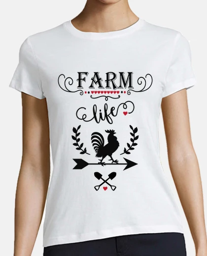 T-shirt t-shirt contadino cuori di vita di fattoria