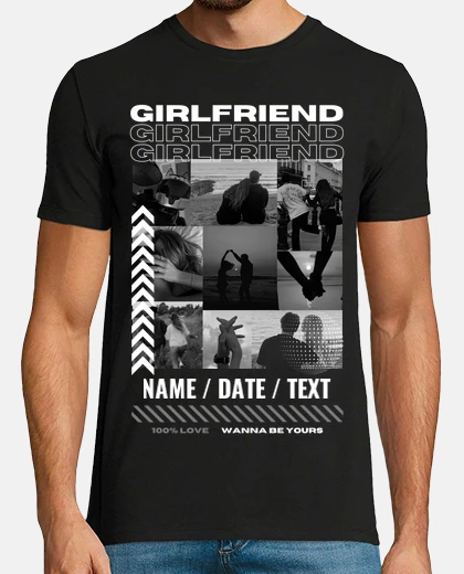 Tee-shirt t-shirt copine photo personnalisable