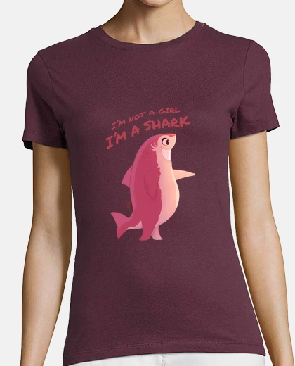 T-shirt t-shirt da donna a maniche taglio nimona shark