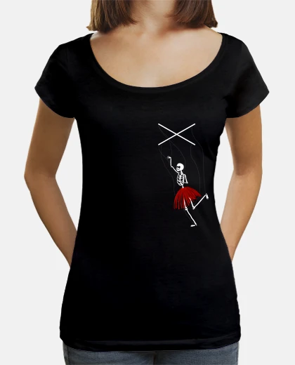 T-shirt T-shirt da donna scollo amplio & Loose Fit, nero