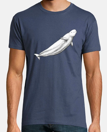 T-shirt t-shirt da uomo beluga balena bianca