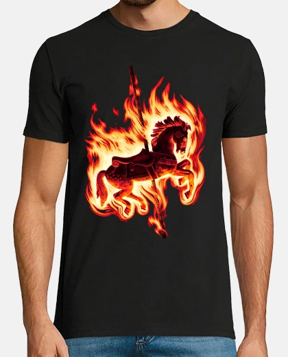 T-shirt t-shirt da uomo cavallo arre