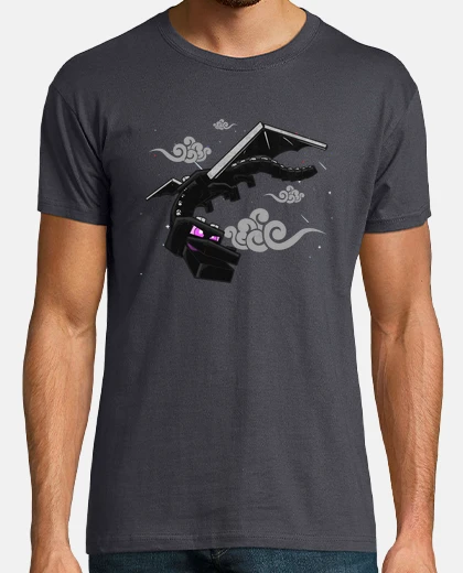 T-shirt t-shirt da uomo drago ender minecraft