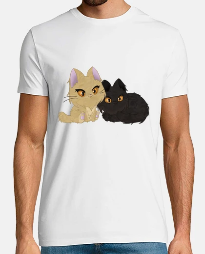 T-shirt t-shirt da uomo gattini odyn e chai