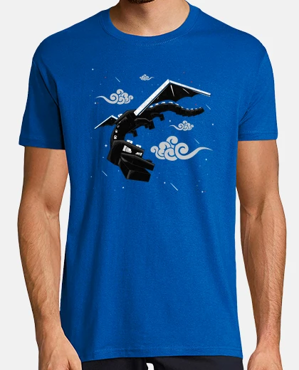 T-shirt t-shirt da uomo minecraft dragon ender boy