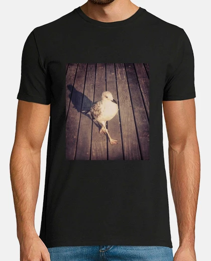 T-shirt t-shirt da uomo modello di gabbiano