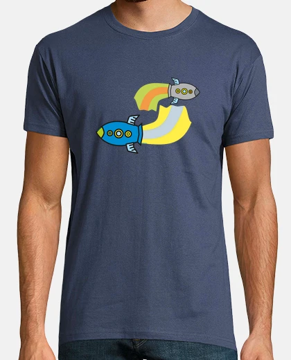 T-shirt t-shirt da uomo razzi kawaii
