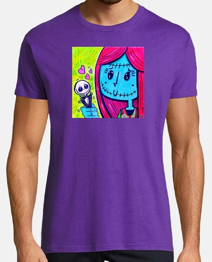 T-shirt t-shirt da uomo sally skellington horrogik