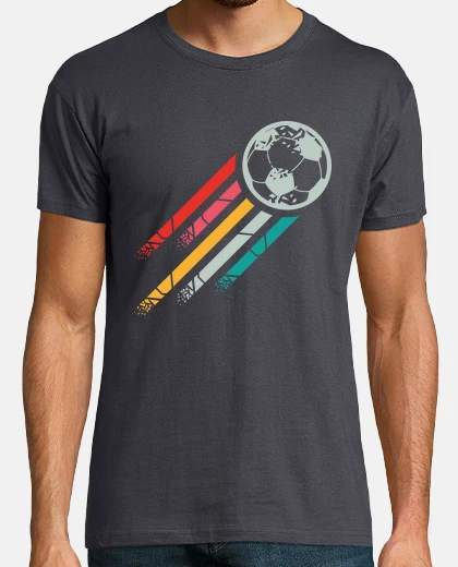 Tee-shirt t shirt de football - retro vintage coloré