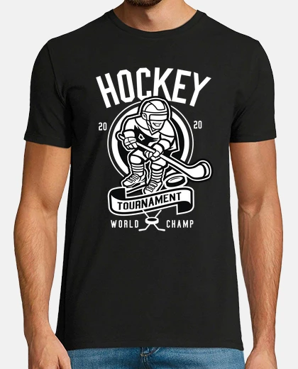 Tee-shirt t-shirt de sport champion du monde de hockey sur glace 2020